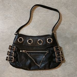 Small black leather purse.
